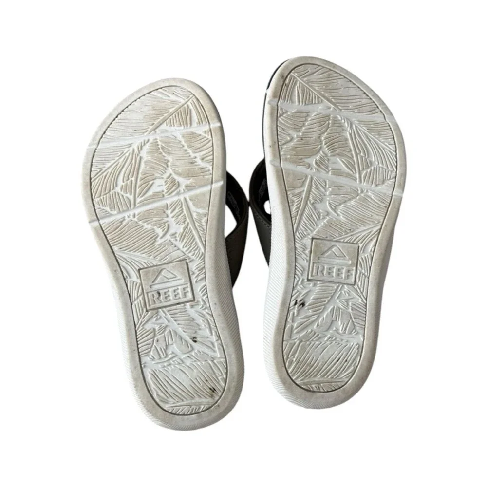 Reef Boys Kids Santa Ana Navy Blue Flip Flops Sandals. Size 1.